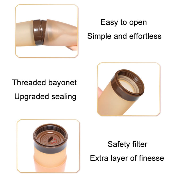 Infant Silicone Rice Paste Spoon Squeeze Feeding Soft Scoop Baby Complementary Food Tableware(Brown)