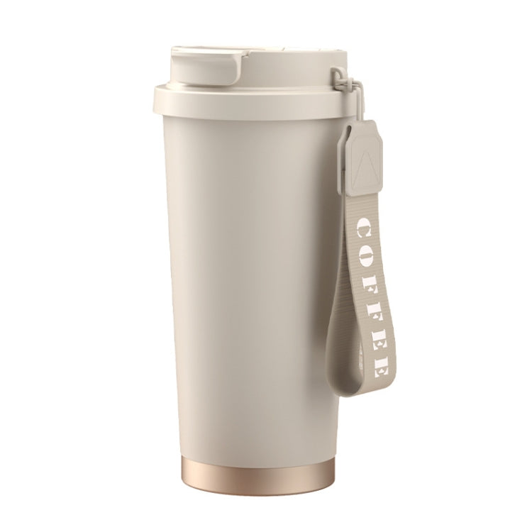 530ml  316 Stainless Steel Thermos Cup Coffee Mug Double Drinking Water Cup(White)