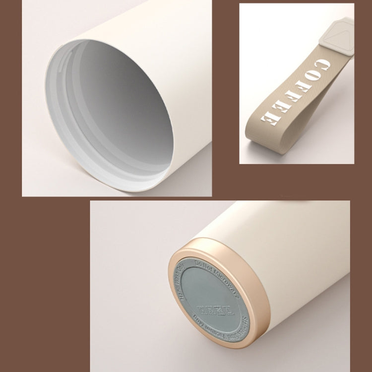 530ml  316 Stainless Steel Thermos Cup Coffee Mug Double Drinking Water Cup(White)