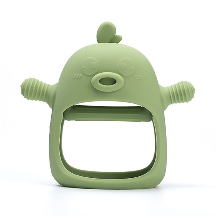 Cute Ducks Teething Toys Baby Infant Teething Pacifying Silicone Toothpick(Olive Green)