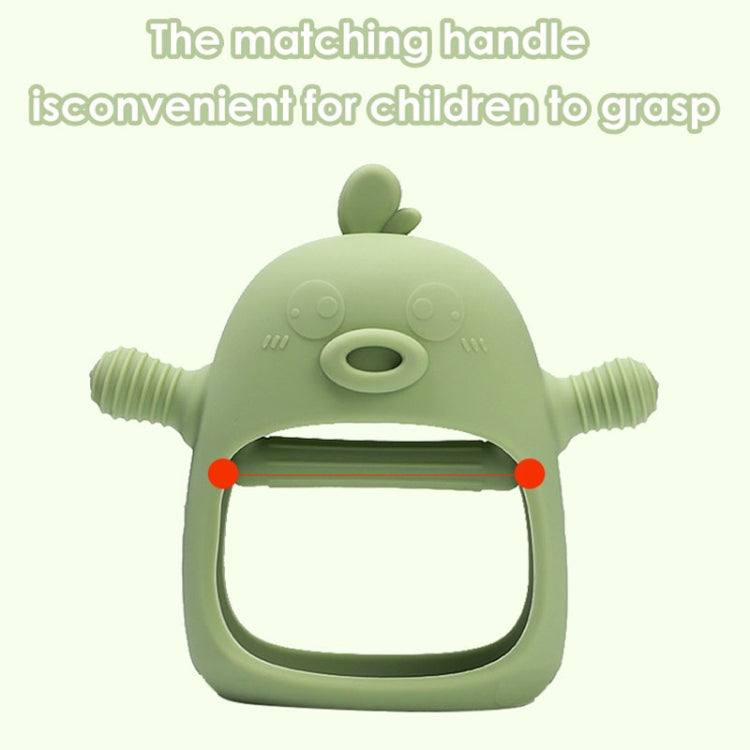 Cute Ducks Teething Toys Baby Infant Teething Pacifying Silicone Toothpick(Olive Green)