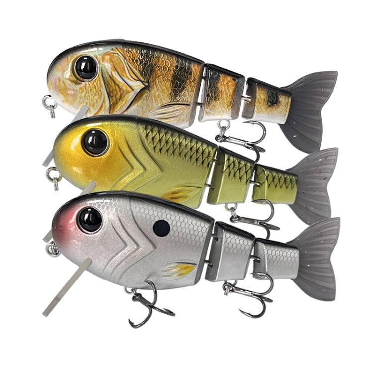With Tongue Plate 3 Section Bionic Fish Lua Sea Fishing Freshwater Universal Floating Fake Bait(LK088-04)
