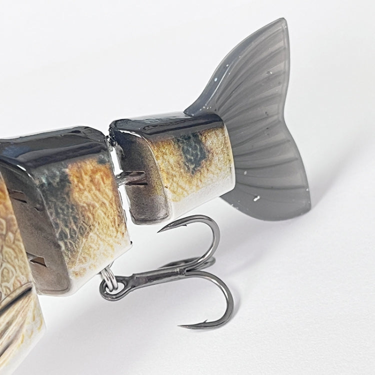 With Tongue Plate 3 Section Bionic Fish Lua Sea Fishing Freshwater Universal Floating Fake Bait(LK088-03)