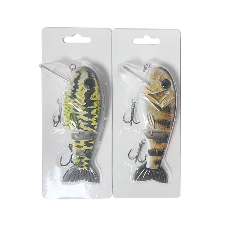 With Tongue Plate 3 Section Bionic Fish Lua Sea Fishing Freshwater Universal Floating Fake Bait(LK088-02)