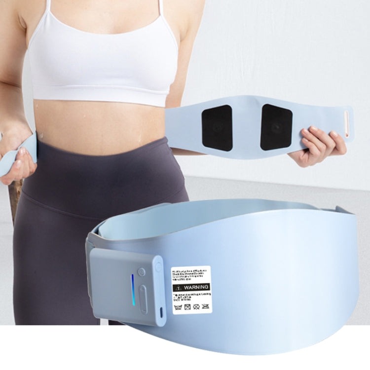 EMS Abdominal Fitness Device Slimming Waist Period Pain Relieve Massager(Lake Blue)