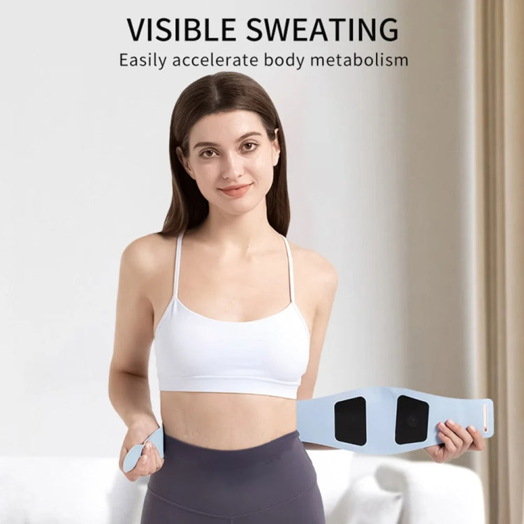 EMS Abdominal Fitness Device Slimming Waist Period Pain Relieve Massager(Lake Blue)