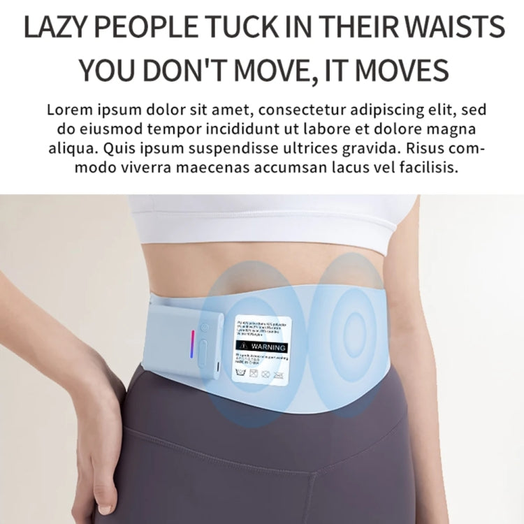 EMS Abdominal Fitness Device Slimming Waist Period Pain Relieve Massager(Lake Blue)