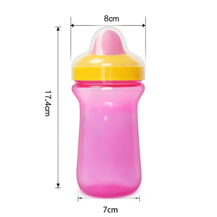 300ml Baby Learning Drinking Mug Children Portable Large Capacity Water Bottles(Pink)
