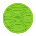 10x0.5cm Round Silicone Coaster Non-Slip Wave Mug Heat Insulation Cushion Drainage Coffee And Tea Coaster, Color: Green