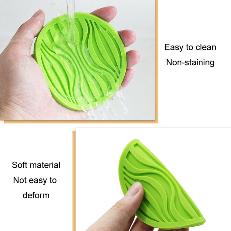 10x0.5cm Round Silicone Coaster Non-Slip Wave Mug Heat Insulation Cushion Drainage Coffee And Tea Coaster, Color: Marble Color