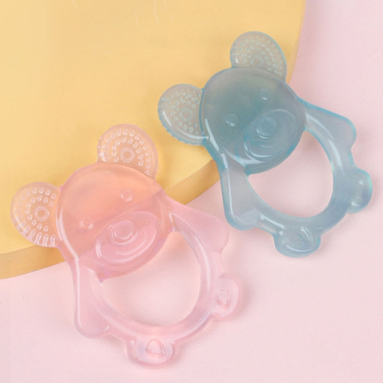 Baby Teething Stick Toys Childrens Silicone Bear Bites With Storage Box(Pink)