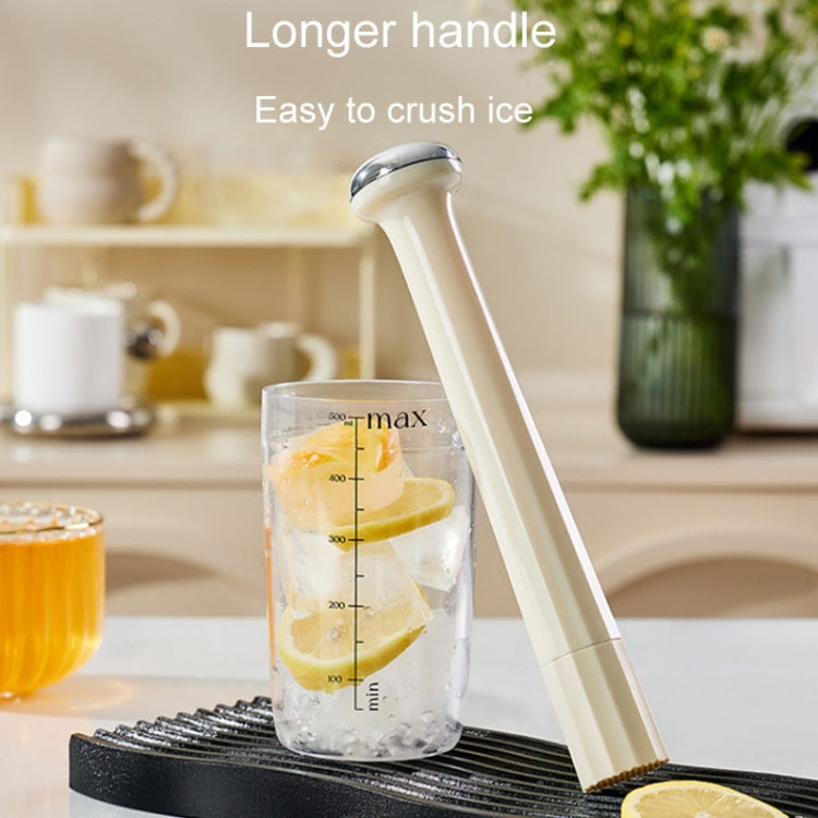 Fruit Pressing And Mashing Hammer Tool Bar Bartenders Plastic Ice Chopper(Milky White)