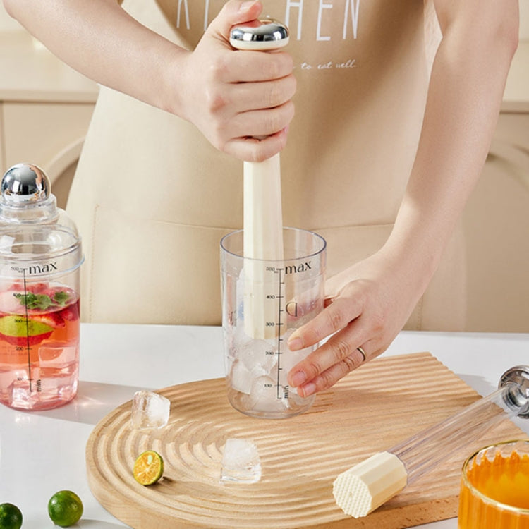 Fruit Pressing And Mashing Hammer Tool Bar Bartenders Plastic Ice Chopper(Milky White)