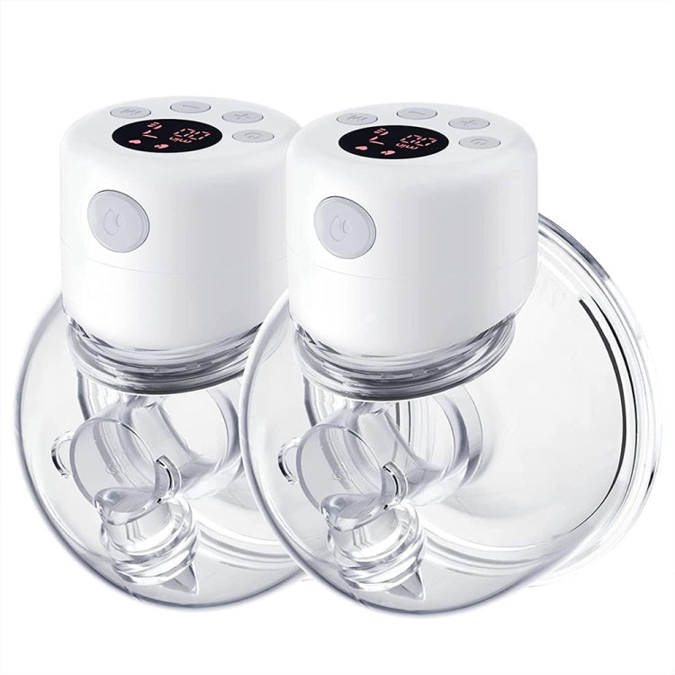 S12 LCD Screen Smart Large Capacity Portable Wearable Silent Electric Breast Pump, Color: Bilateral