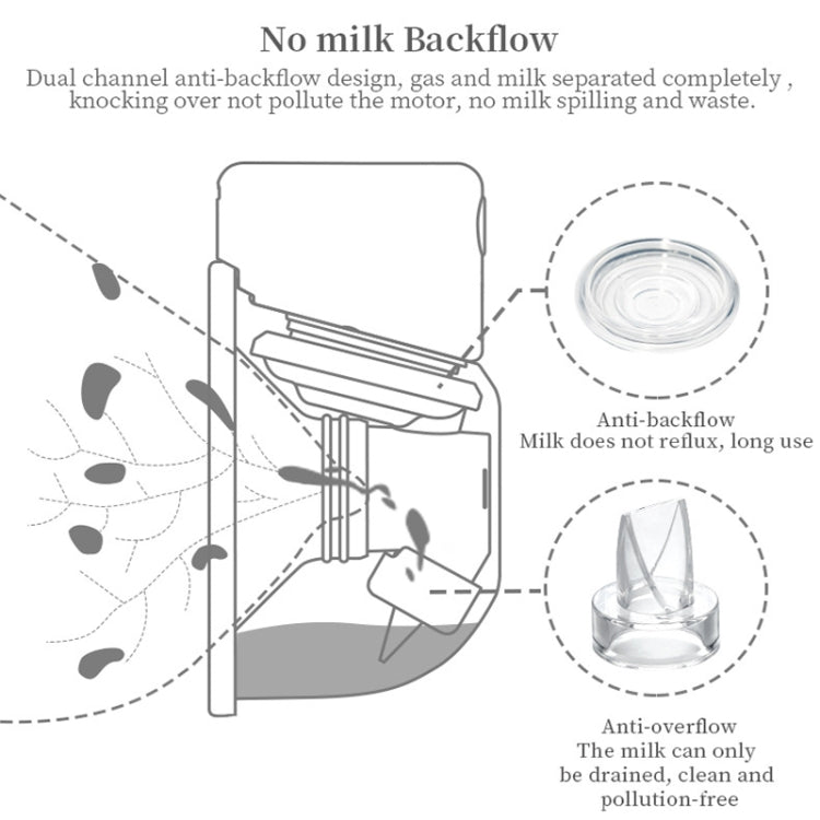 S12 LCD Screen Smart Large Capacity Portable Wearable Silent Electric Breast Pump, Color: White