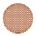 10cm Round Thickened Silicone Coaster Irregular Pyramid Shape Tea Cup Mat(Lotus Root Pink)