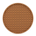 10cm Round Thickened Silicone Coaster Irregular Pyramid Shape Tea Cup Mat(Tawny)