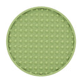 10cm Round Thickened Silicone Coaster Irregular Pyramid Shape Tea Cup Mat(Pea Green)