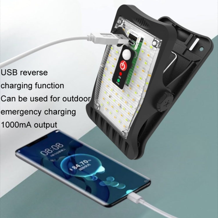 Solar Outdoor Clip Light LED Courtyard Garden Lamp Human Induction Wall Light Emergency Light, Style: USB+Remote Control