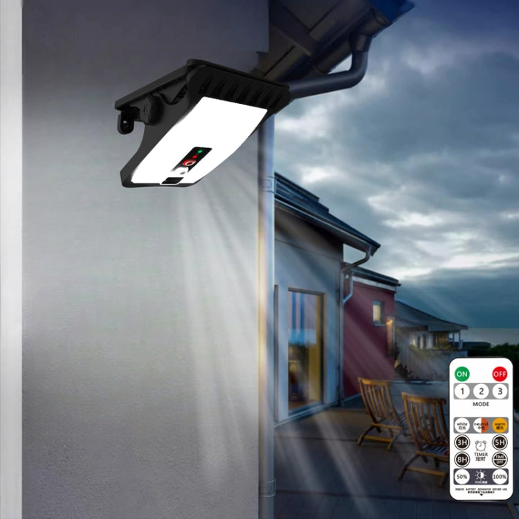 Solar Outdoor Clip Light LED Courtyard Garden Lamp Human Induction Wall Light Emergency Light, Style: USB+Remote Control