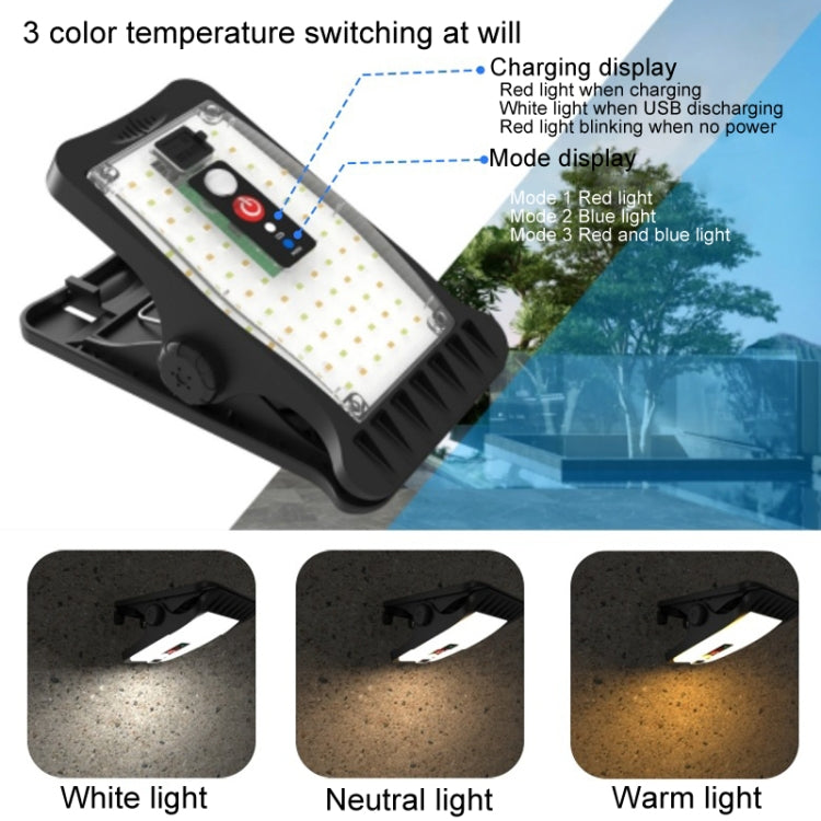 Solar Outdoor Clip Light LED Courtyard Garden Lamp Human Induction Wall Light Emergency Light, Style: Standard Model