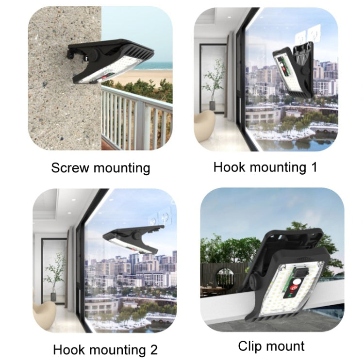 Solar Outdoor Clip Light LED Courtyard Garden Lamp Human Induction Wall Light Emergency Light, Style: USB Charging