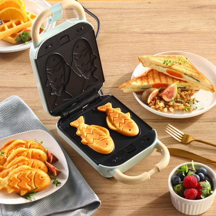6 In 1 YIDPU Multifunctional Family Breakfast Maker Light Diet Sandwich Waffle Baker, CN Plug(Green)