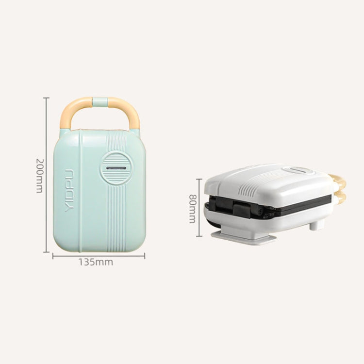 2 In 1 YIDPU Multifunctional Family Breakfast Maker Light Diet Sandwich Waffle Baker, CN Plug(Green)