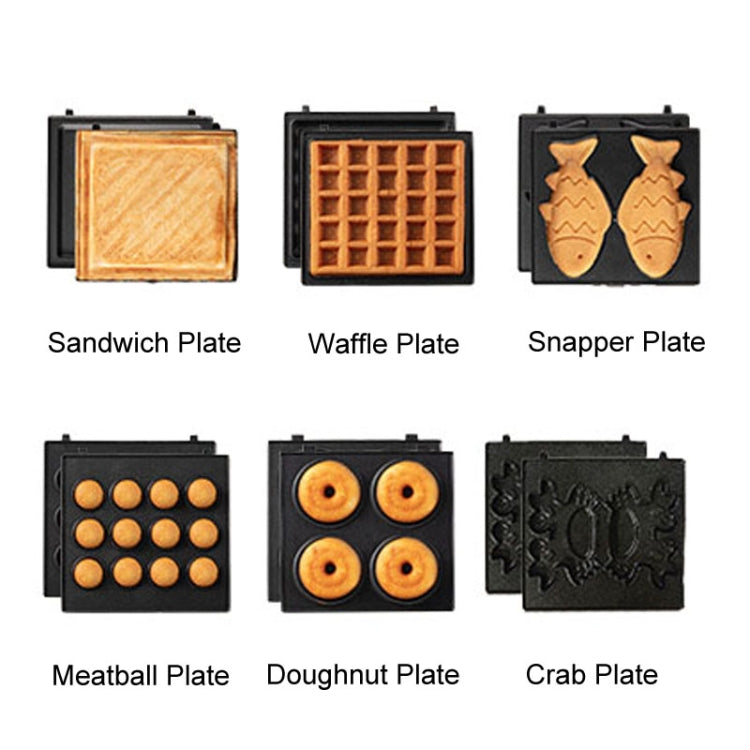 4 In 1 YIDPU Multifunctional Family Breakfast Maker Light Diet Sandwich Waffle Baker, CN Plug(Green)