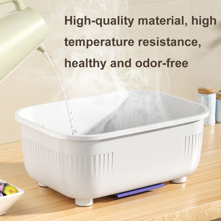Household Dustproof Kitchen Tableware Storage Box Tableware Drain Rack, Spec: S (Yellow)