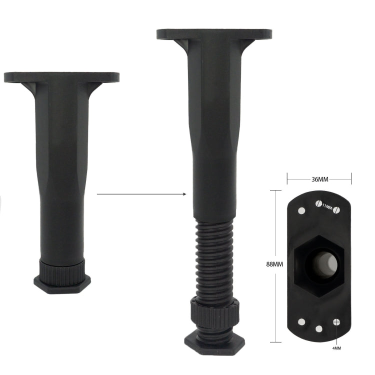 18-34cm Adjustable Underbed Beam Support Holder Retractable Furniture Booster Bracket