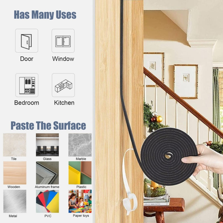 5m /Roll 3cm Width 3mm Thickness Foam Strips With Adhesive High Density Foam Closed Cell Tape Seal For Doors And Windows