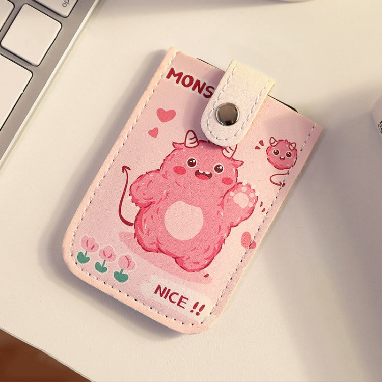 Pull-out Multi-card Slot ID Card Holder  Large Capacity Cartoon Card Bag, Color: Pink