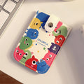 Pull-out Multi-card Slot ID Card Holder  Large Capacity Cartoon Card Bag, Color: Colored