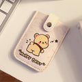 Pull-out Multi-card Slot ID Card Holder  Large Capacity Cartoon Card Bag, Color: Bear