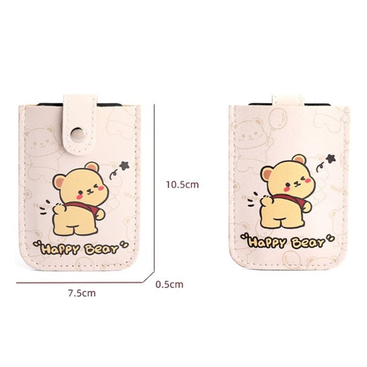 Pull-out Multi-card Slot ID Card Holder  Large Capacity Cartoon Card Bag, Color: Bear