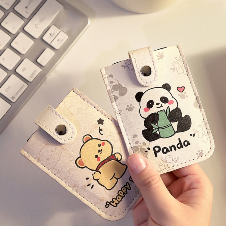 Pull-out Multi-card Slot ID Card Holder  Large Capacity Cartoon Card Bag, Color: Pink
