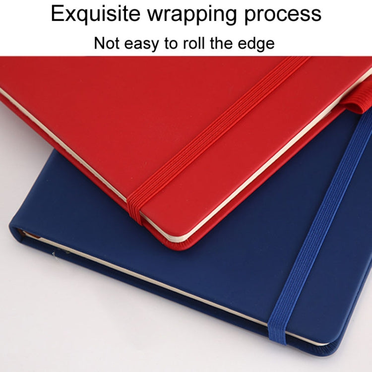 A5 Business Office Strap Notebook Students Diary Recording Notes(Black)