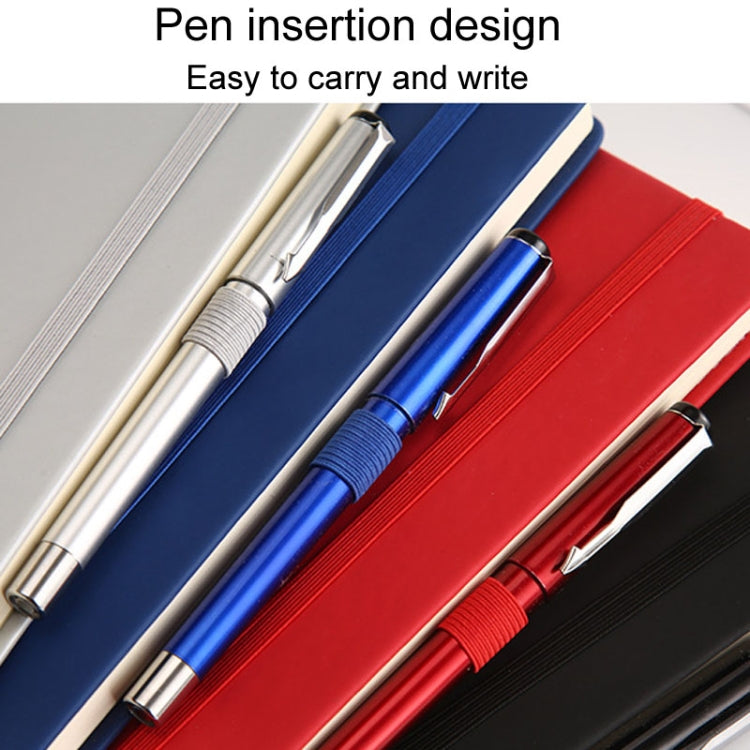 A5 Business Office Strap Notebook Students Diary Recording Notes(Black)