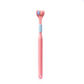 YALINA Three Sided Toothbrush Soft Hair 360 Degree V Shaped Toothbrush  Adult Pink Head Color Random
