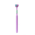 YALINA Three Sided Toothbrush Soft Hair 360 Degree V Shaped Toothbrush Adult Purple Head Color Random