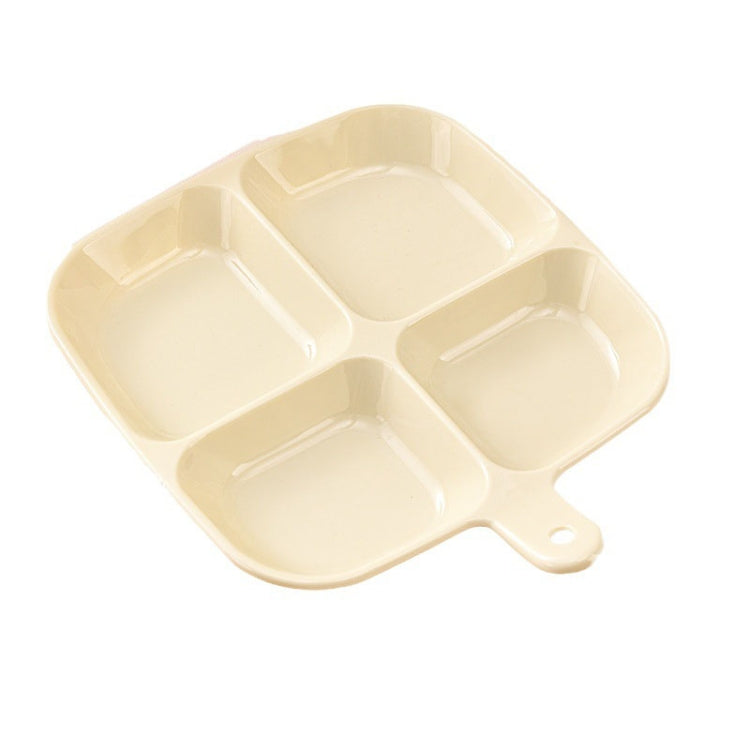 Multipurpose Quad Compartment Side Dish Kitchen Storage Spice Tray(Cream White)