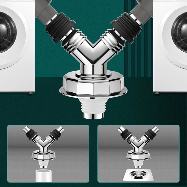 Y-shape Washing Machine Floor Drain Joint Pipe Connector, Spec: C2