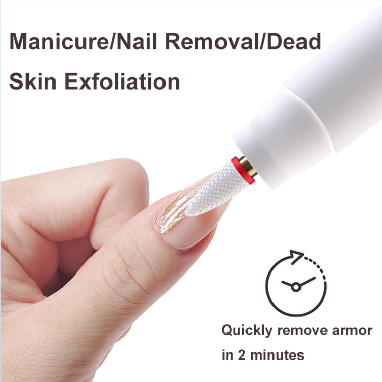 HX-10 LED Digital Display Multifunctional Nail Polisher Polishing and Exfoliating Manicure Tools(Pink)