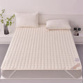 Soft And Breathable Soybean Cotton Thickened Non-Slip Mattress Pad, Size: 180x200cm(Square-Beige)