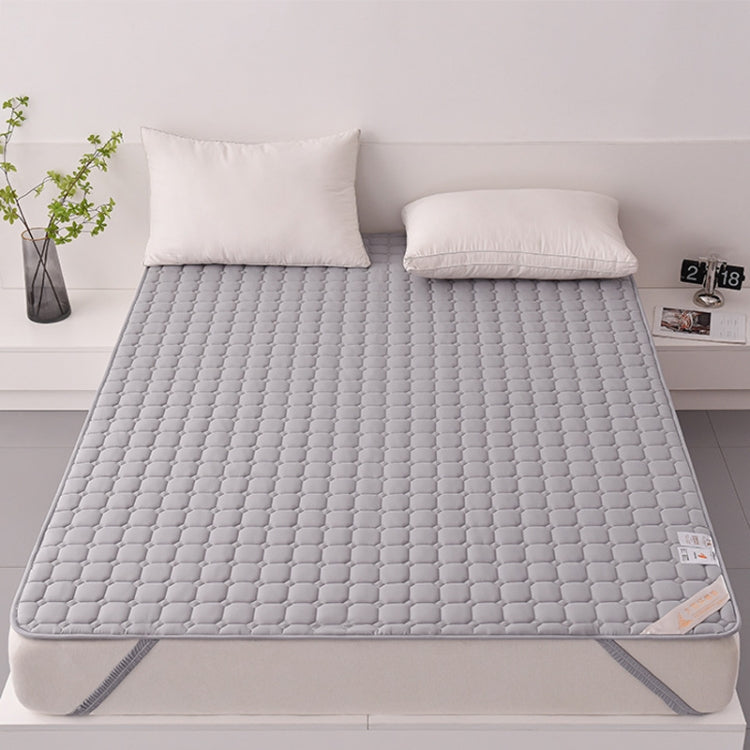 Soft And Breathable Soybean Cotton Thickened Non-Slip Mattress Pad, Size: 180x200cm(Square-Gray)