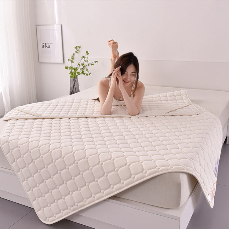 Soft And Breathable Soybean Cotton Thickened Non-Slip Mattress Pad, Size: 120x200cm(Square-Gray)