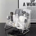 6-grid 360-degree Rotating Acrylic Remote Control Stationery Storage Box(Transparent)