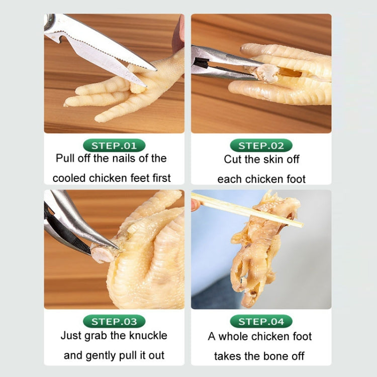Chicken Claw Boning Tool Boning Knife Chicken Feet Bone Removal Pliers, Color: Green