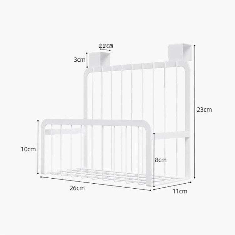 Behind-the-door Hanging Basket Kitchen Condiment Storage Rack Hanging Storage Rack(White)